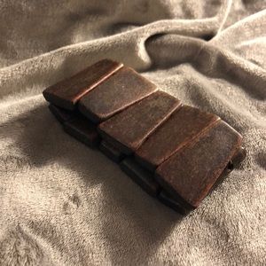 Wide Brown Wooden Cuff Bracelet